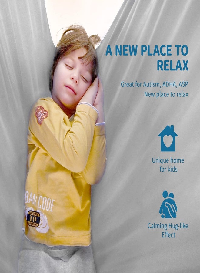 OUTREE Sensory Swing for Kids with 360° Swivel Hanger, Indoor Therapy Swing Great for Autism, ADHD, Sensory Processing Disorder, and Autistic Children (Gray) - Image 4